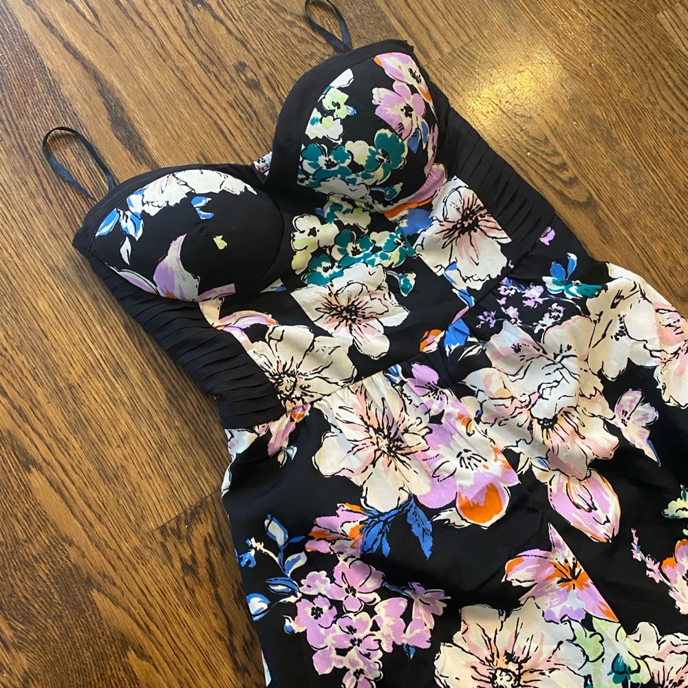 Floral Strapless Jumpsuit